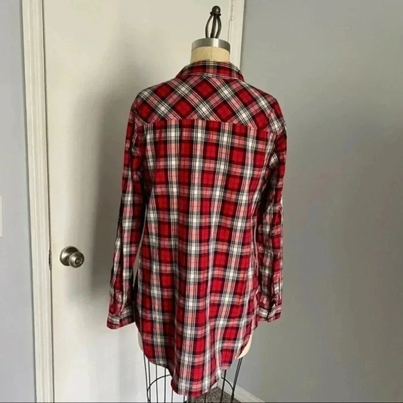 Red Plaid Button Up - Picture 2 of 4